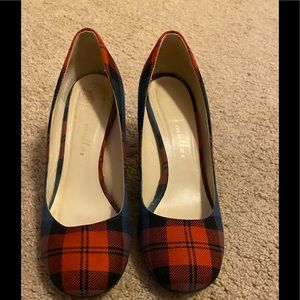 Plaid Bettye Muller Heels. Size 40{9.5}.